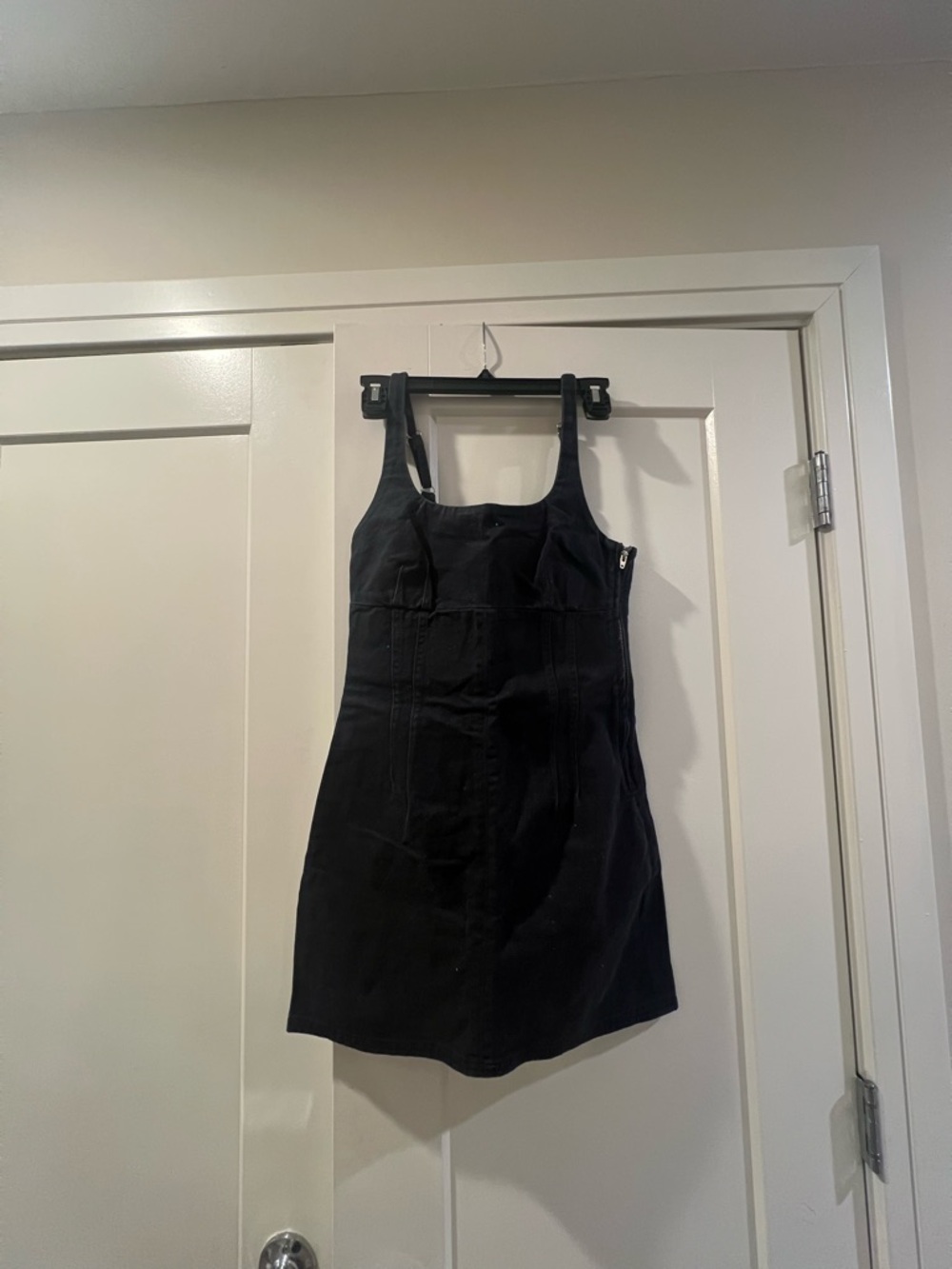 BDG Black Mini Dress with Square Neck and Adjustable Straps